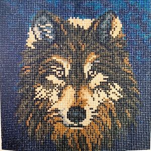 💎Wolf🐺 Soft Canvas Diamond Painting - Completed painted💎
